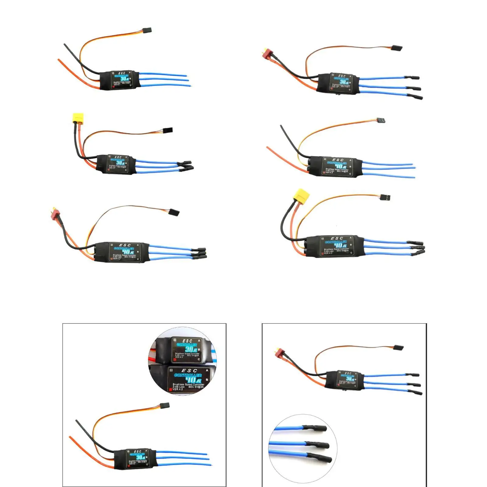 Helicóptero rc sem escova esc substituir peça de reposição do motor sem escova para quadcopter brinquedo rc asa fixa avião brinquedo hobby modelo