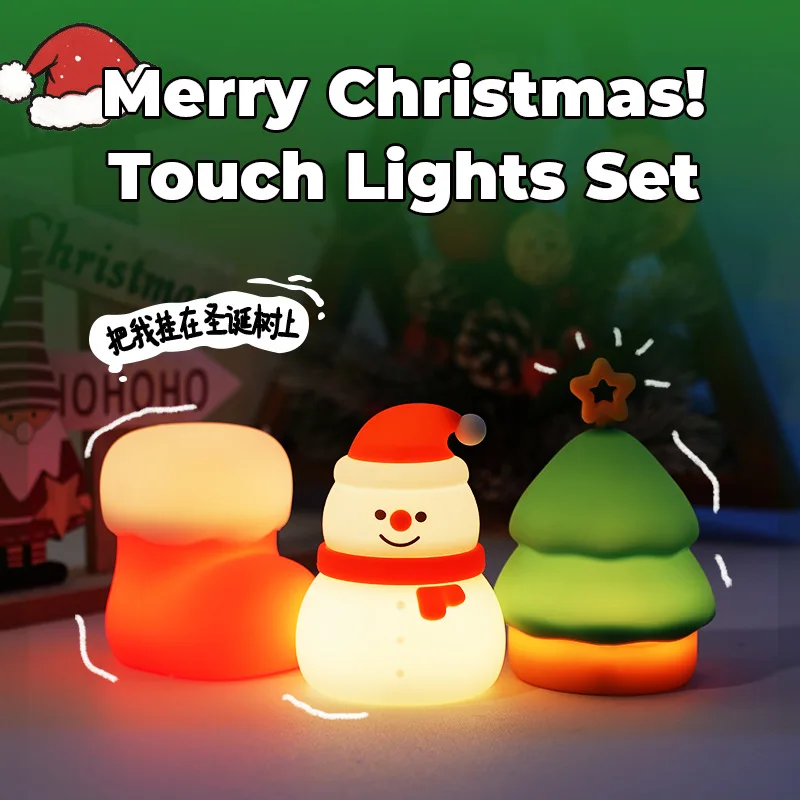 

Новый рождественский ночник в виде снеговика, защита глаз, спальные огни, красочная атмосфера, рождественские декоративные огни.