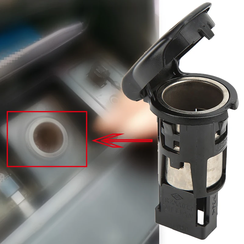 

1Pc 120W Auto Cigarette Lighter Replace Car Power Socket For Renault Megane Dacia Koleo Car Electronics Part Supplies 253312923R