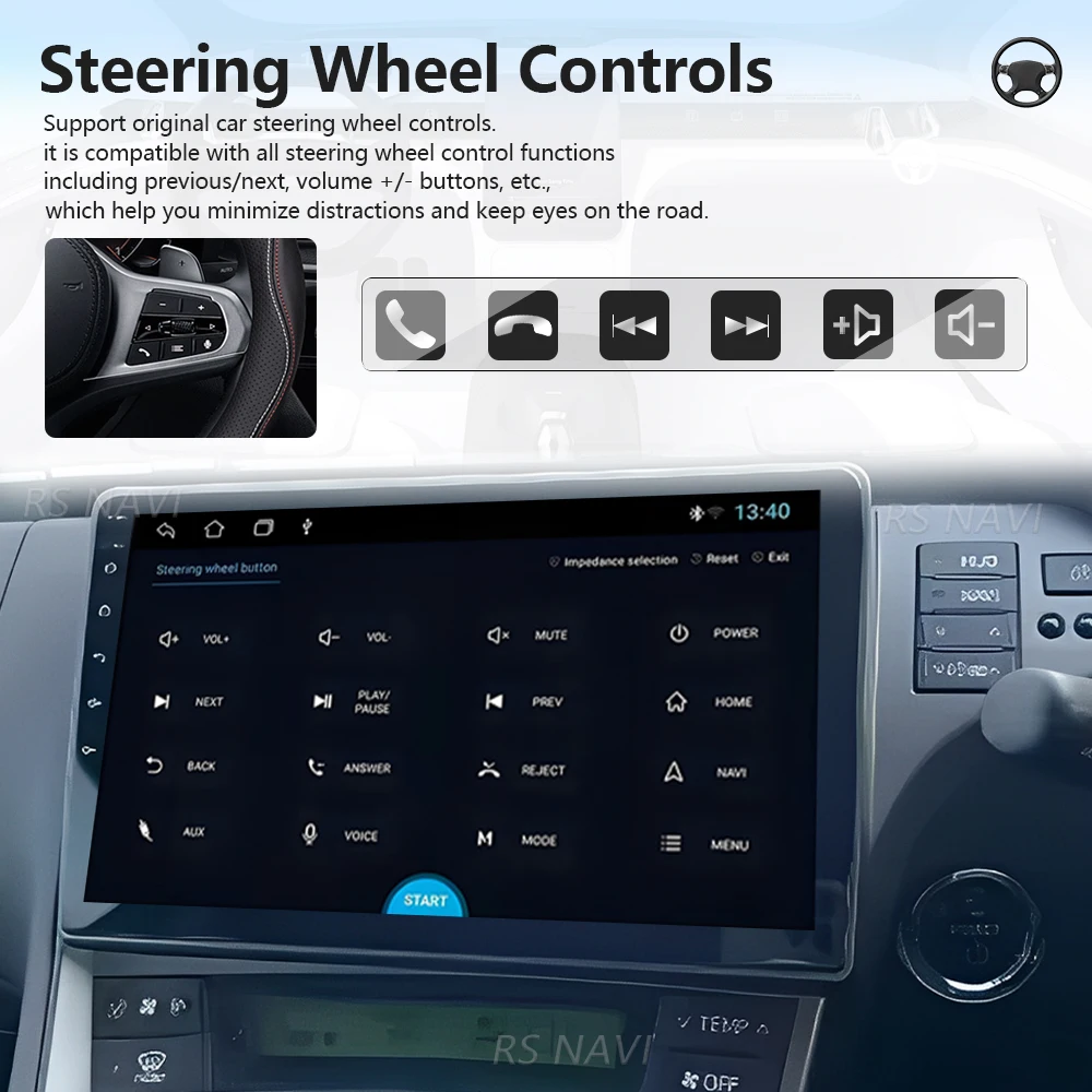 Plug and Play Android 16 Carplay DSP WIFI+4G Car Radio Multimedia Player For Toyota Prius XW30 2009 - 2016 RHD Autoradio Stereo