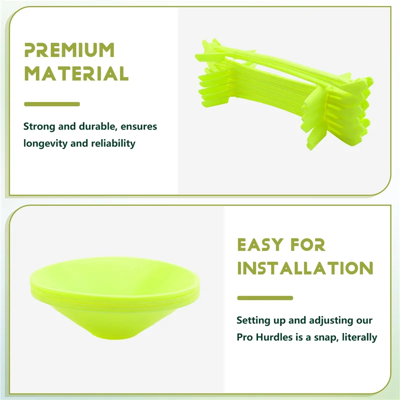 SYDS Adjustable Hurdles And Cone Set Agility Hurdles Disc Cones For Soccer Sports Plyometric Speed Training