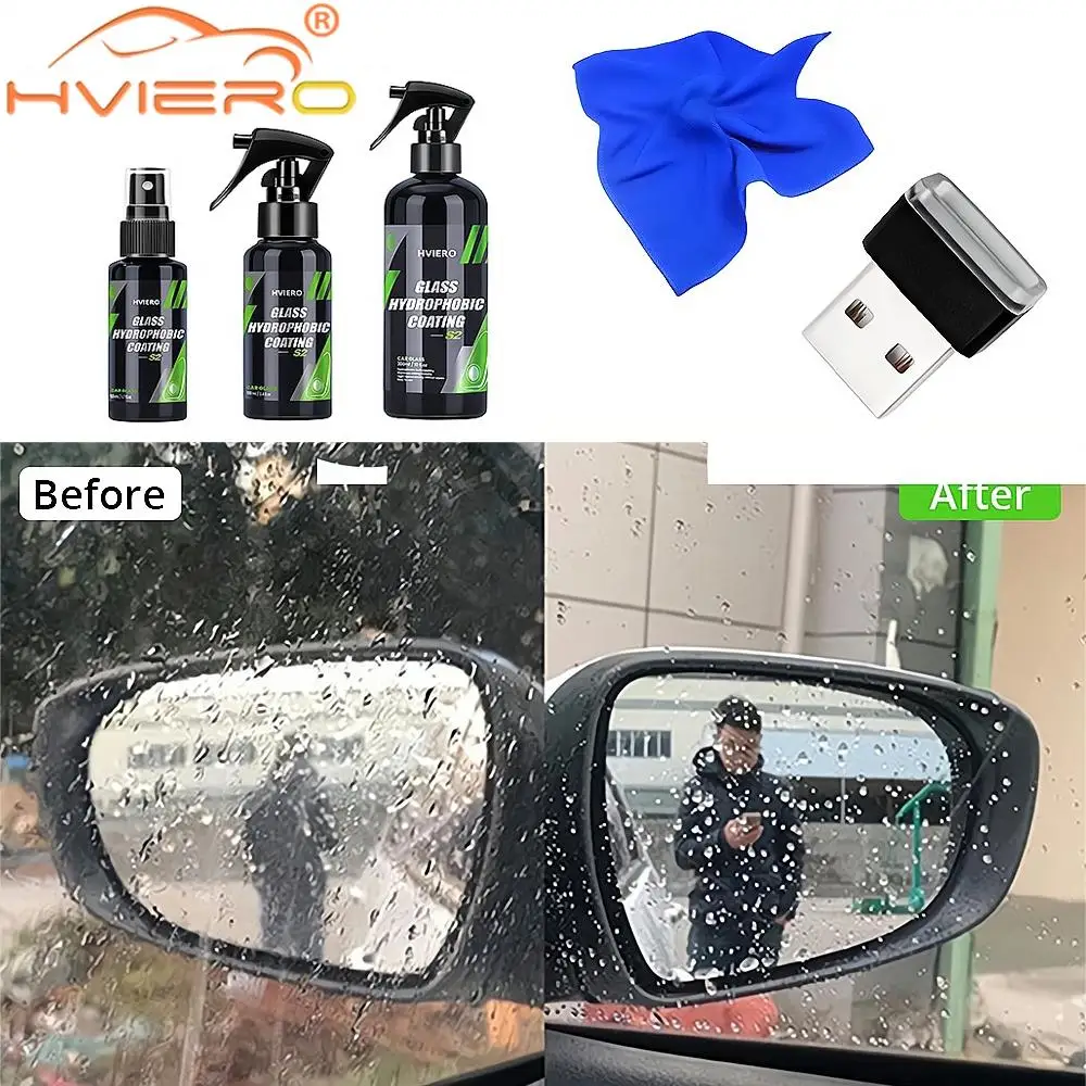 

Glass Long Lasting Ceramic Windshield Nano Hydrophobic Protection Coating Safe Driving Clear Vision Car Accessorie 50/100/300ml