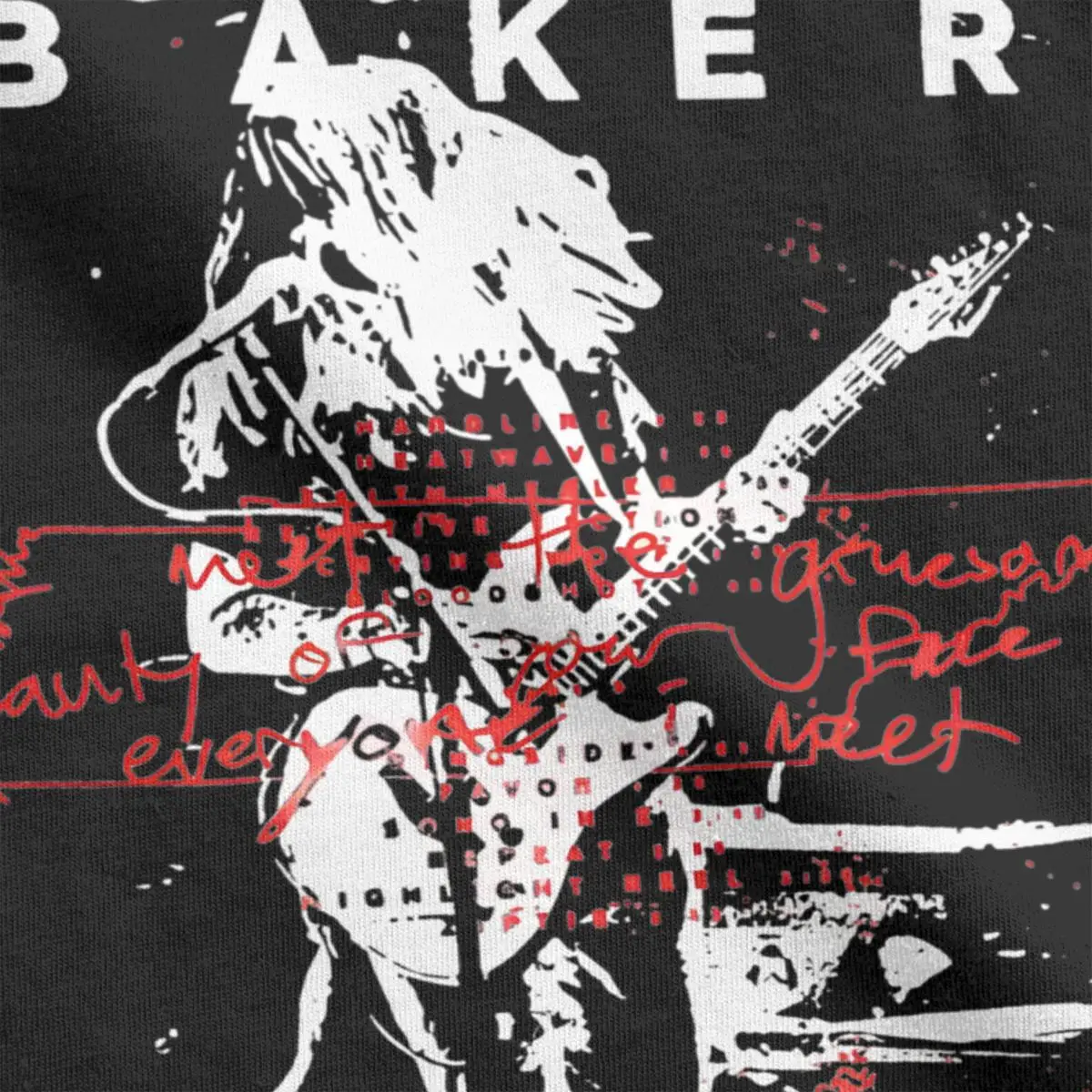 Julien Baker Live Flier T Shirts Men Women\'s 100% Cotton Awesome T-Shirt Boygenius Tee Shirt Short Sleeve Clothes Printed