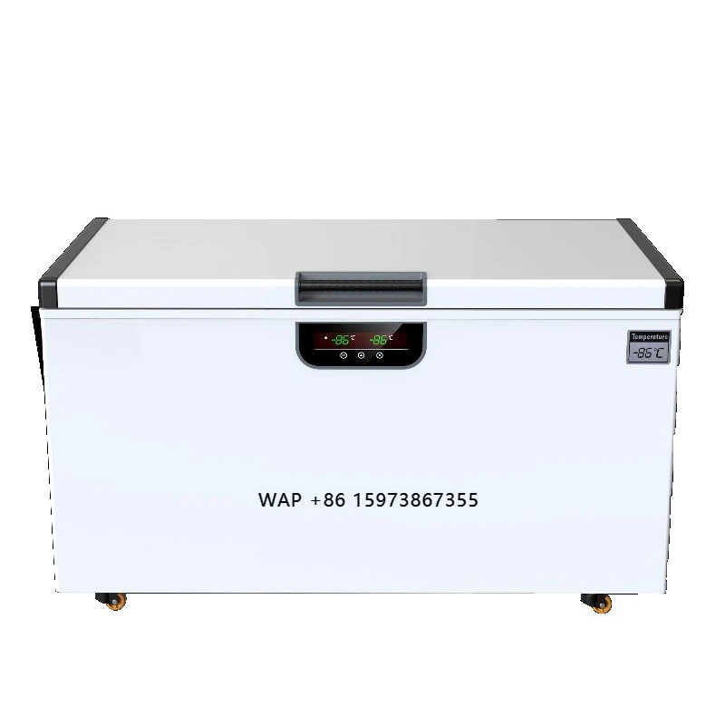 Stainless Steel Arc-Shaped Integrated Inner Liner 428L Ultra-Low -40C -86C Single-Temperature Commercial Chest Refrigerator