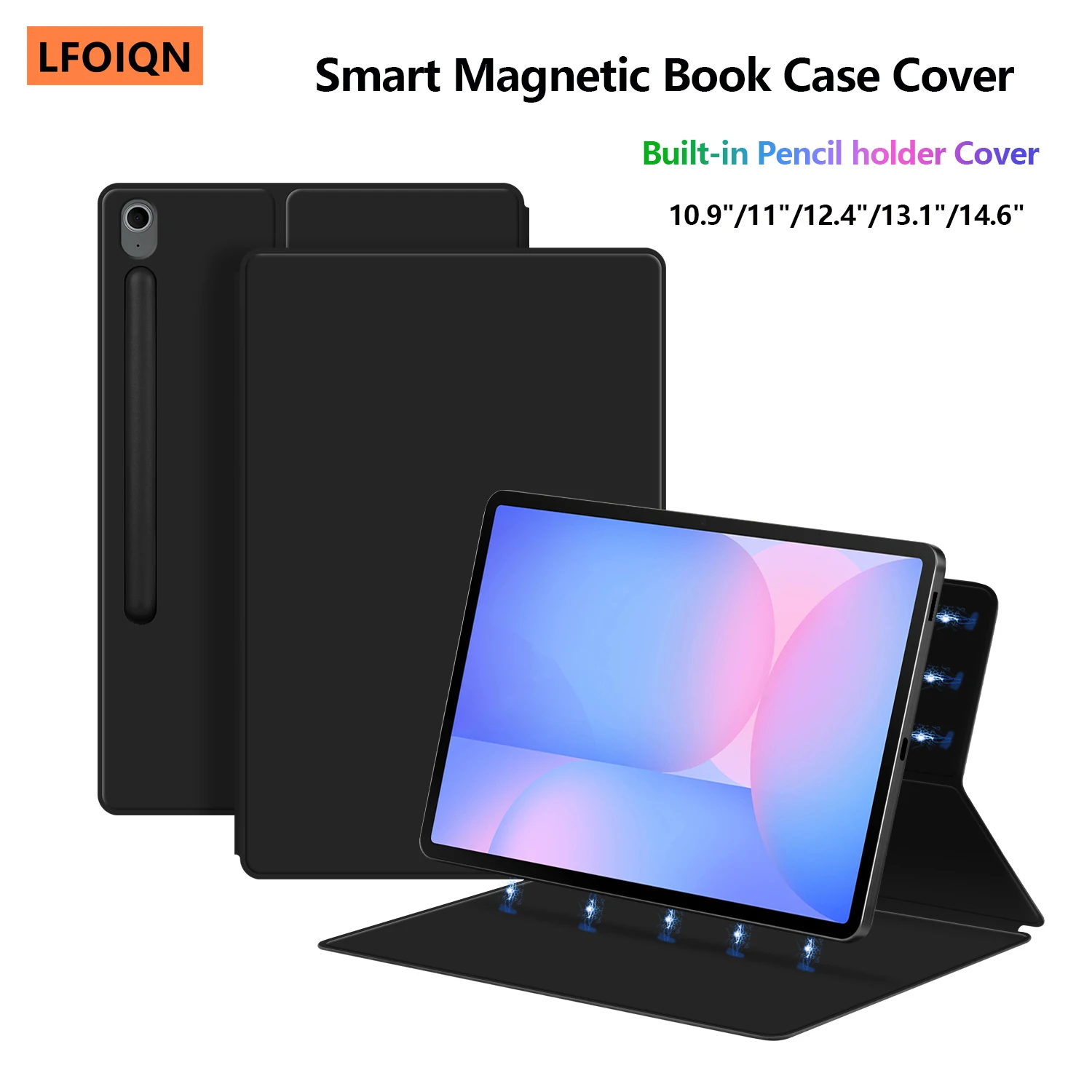 

Магнитный чехол для Samsung Galaxy Tab S7 S8 S9 S10 FE Plus 10,9 11 12,4 дюймов, S10 FE+ 13,1 дюйма, S8/S9/S10 Ultra 14,6 дюймов, умный чехол для планшета