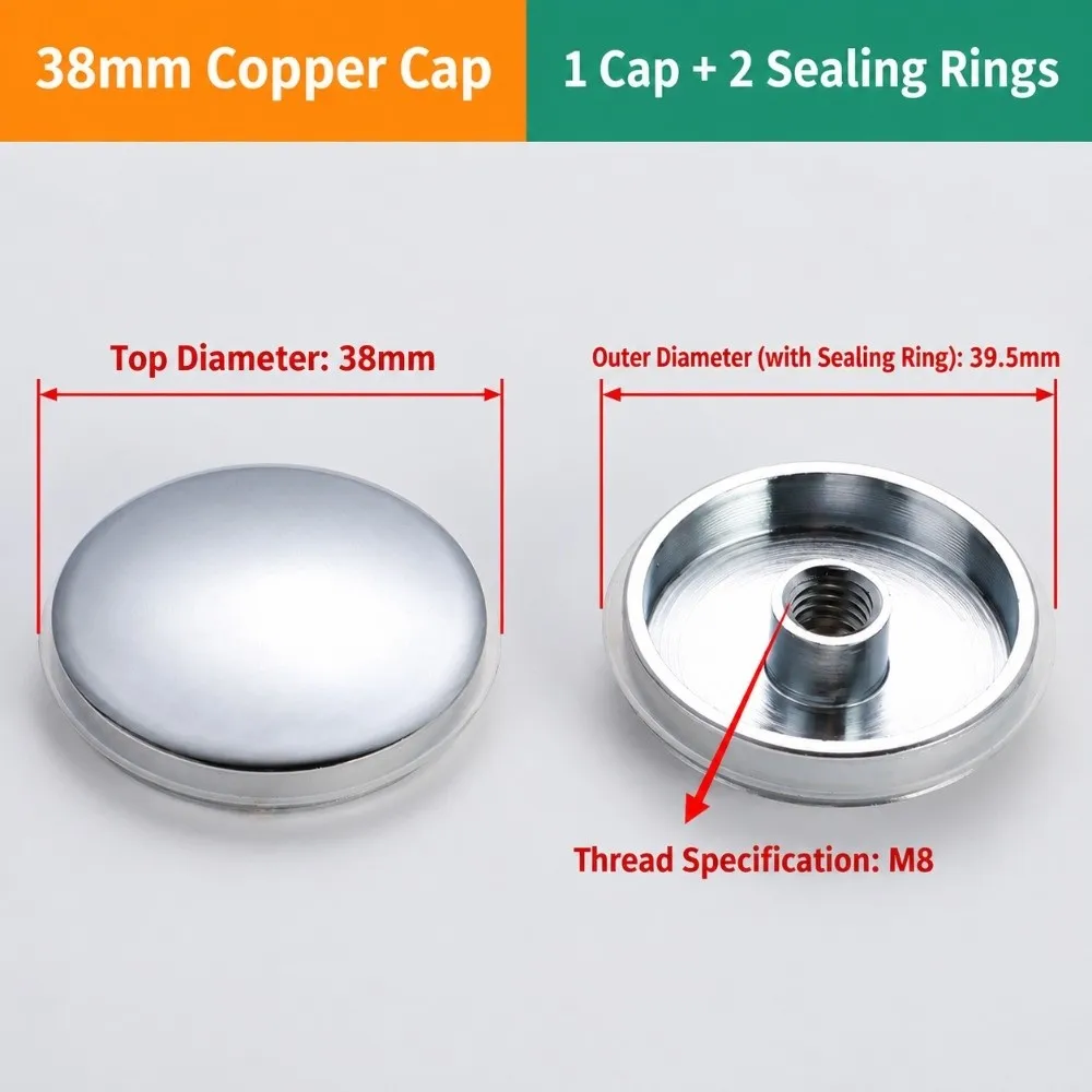 New 38mm Sink Drain Stopper Copper Pop-up Pop-up Drain Plug Rustproof Sealing Cap Wash Basin Plug for Bathtub