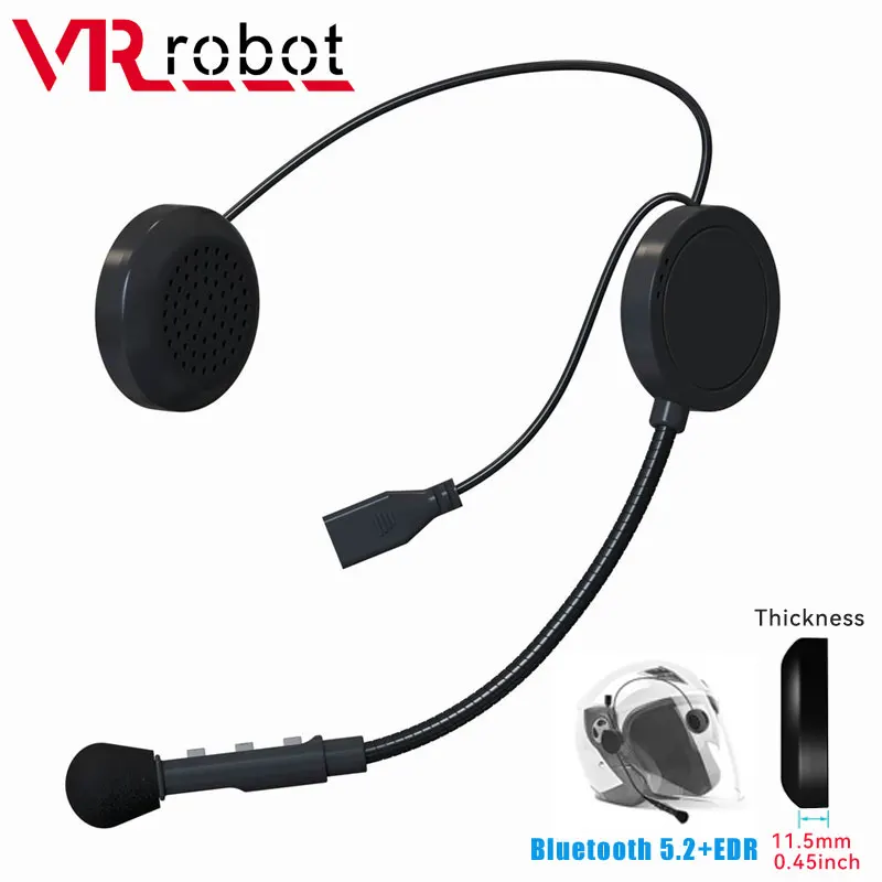 

VR robot Long Standby Bluetooth 5.2 EDR Helmet Headset Wireless Motorcycle Headphones Handsfree Voice Assistant Music Player