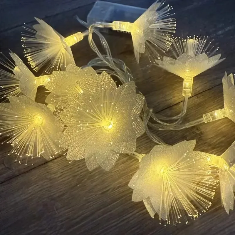 3M LED الألياف البصرية الجنية ضوء بطارية تعمل بالطاقة جارلاند عطلة حفل زفاف عيد ميلاد ديكور الزهور الاصطناعية سلسلة أضواء