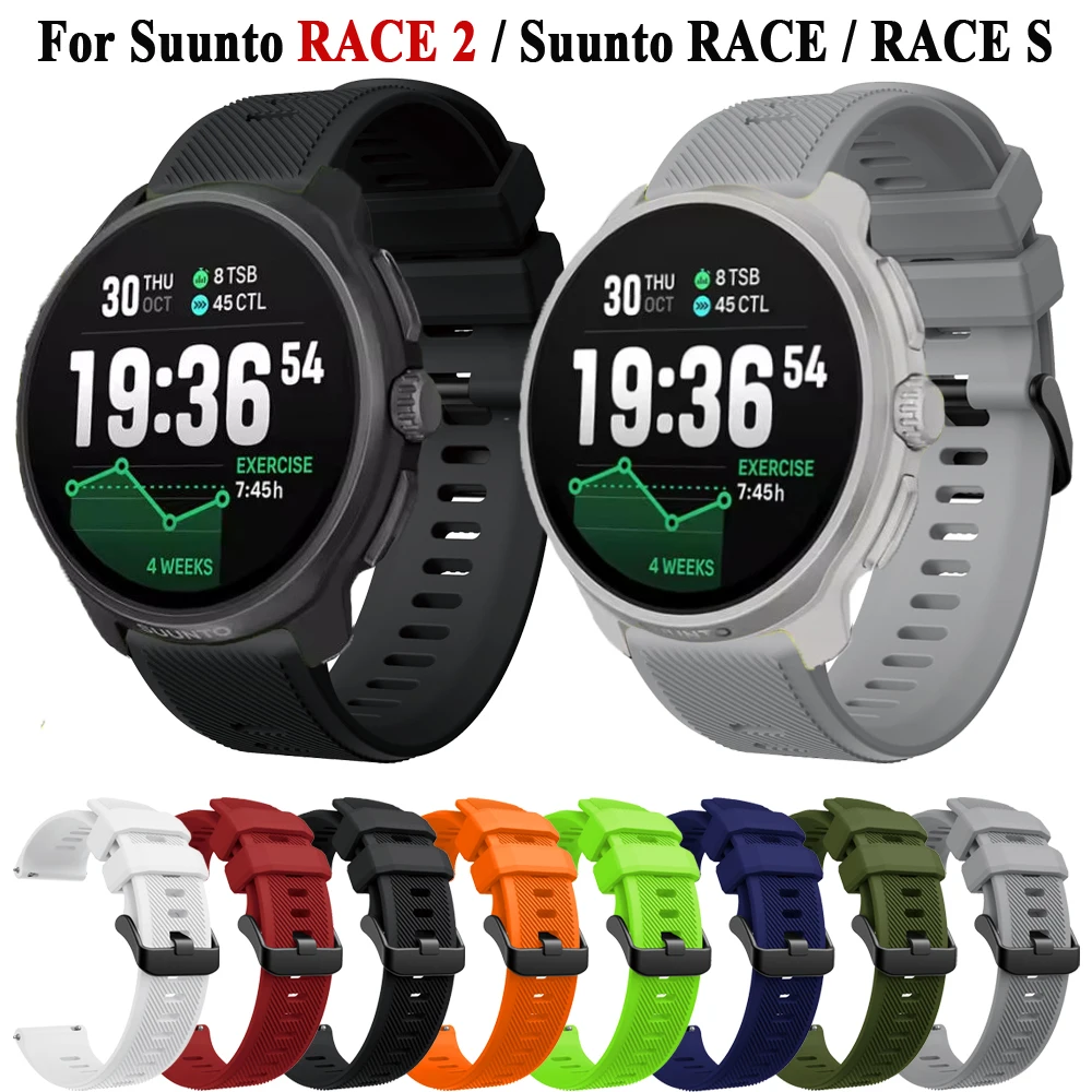 

Спортивный силиконовый ремешок 22 мм для Suunto RACE 2/RACE S/RACE/Ocean/9/5 PEAK, ремешок для часов Suunto Run/вертикальный браслет, браслет