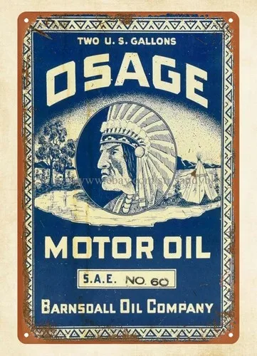 Osage Motor Oil metal tin sign inexpensive home decor