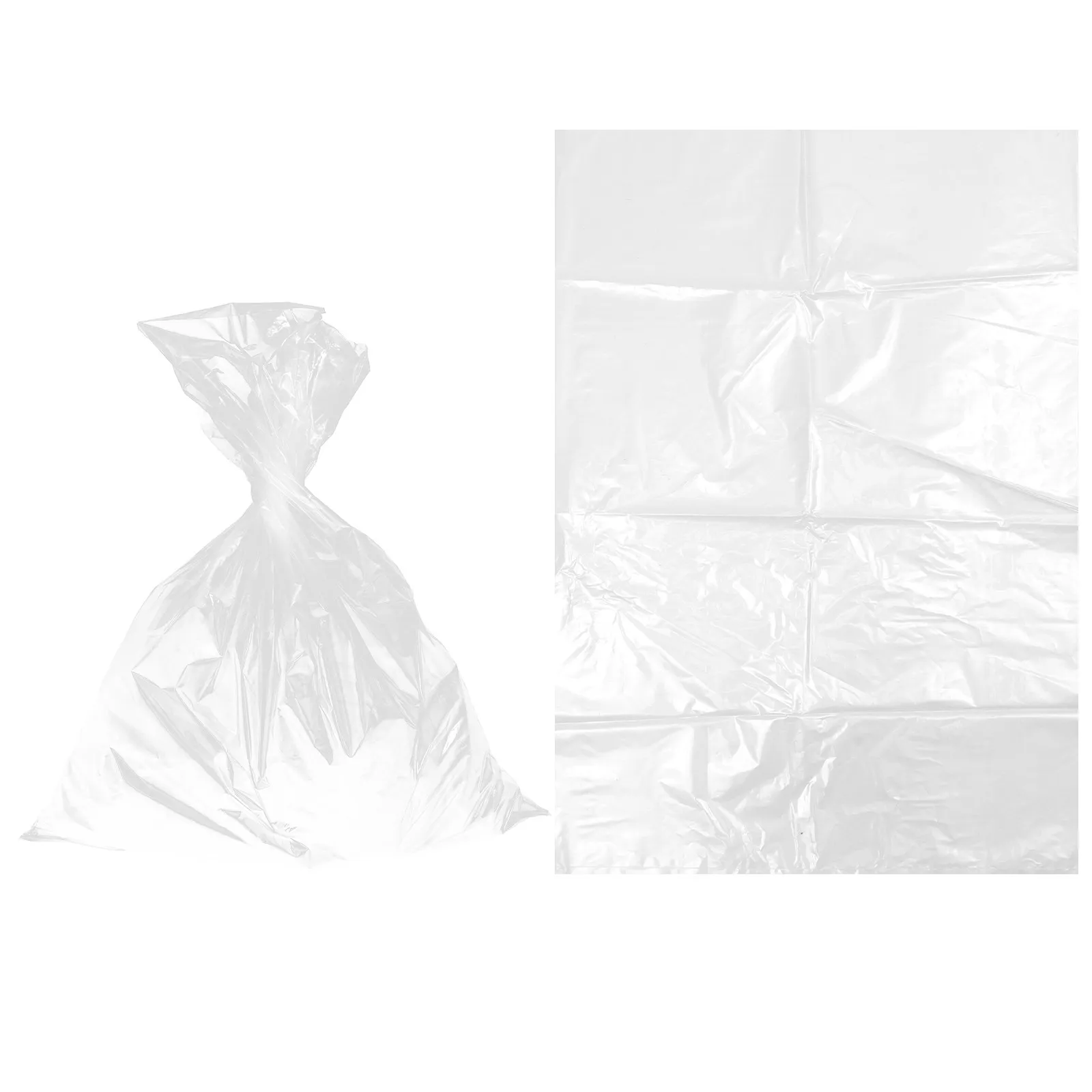 2Pcs Transparent Pe Furniture Protector Cover Home Couch Sofa Moving Dustproof Protective Wrap Large Plastic Cover