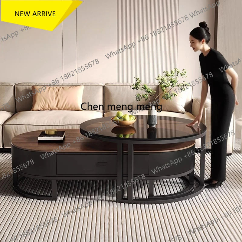 

Кофейный столик Z183 из прозрачного дерева с ящиками для книг, уникальный круглый прозрачный приставной столик в китайском стиле