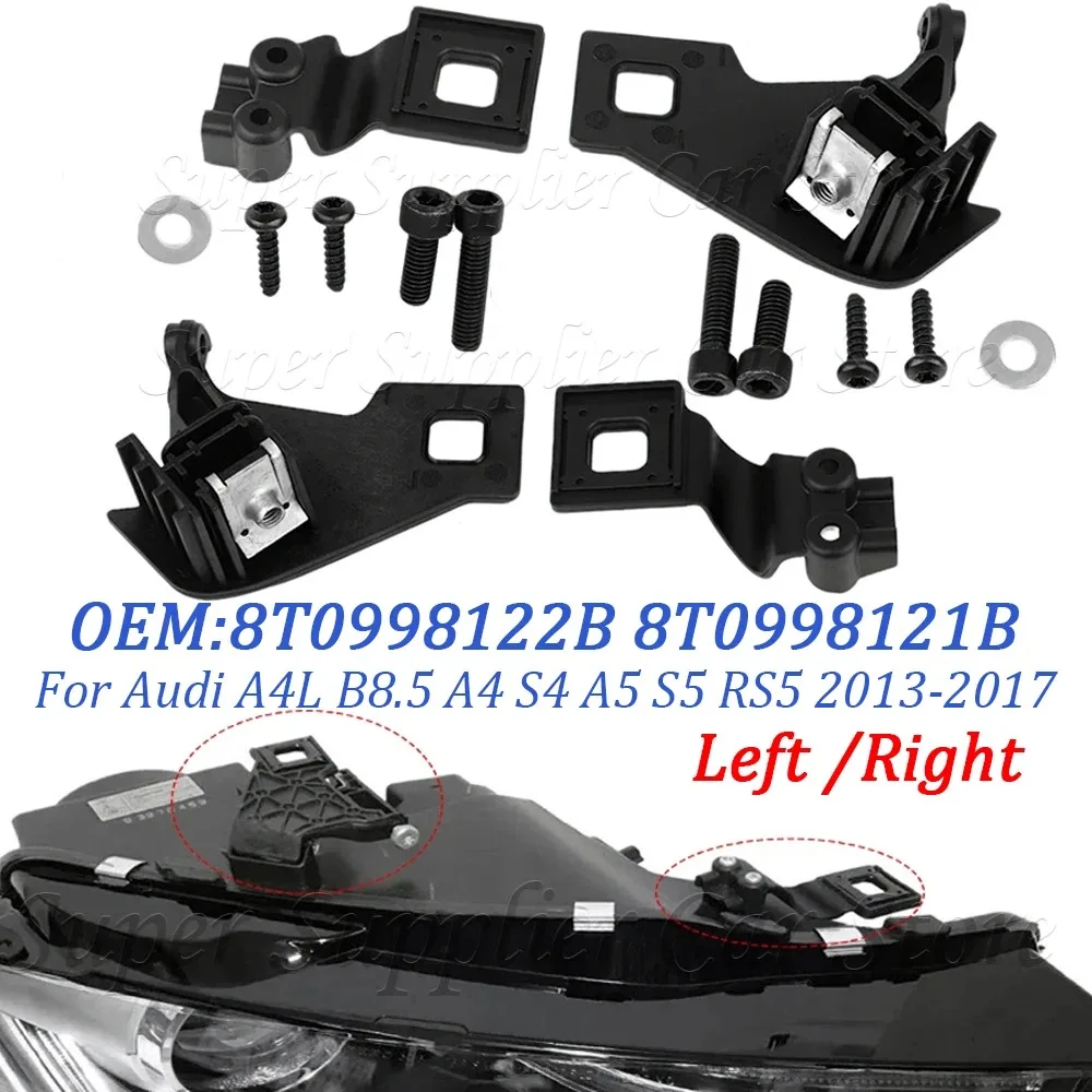 

Para Audi A4L B8.5 A4 S4 A5 S5 RS5 2013-2017 Kit reparación faros coche soporte Clip montaje lado izquierdo recho