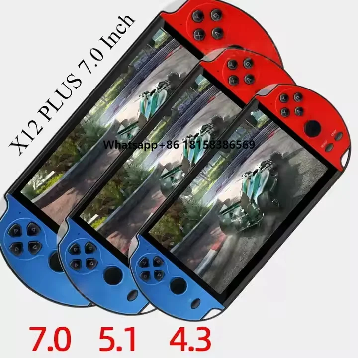 

New Arrival X12 Plus 7Inch 64G Handheld Arcade Video Games Console Built-in 10000+ Games Support TF Card for PSP Game Player