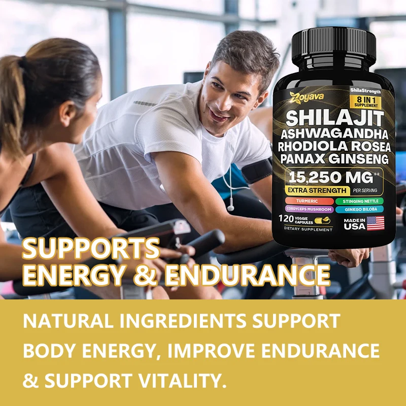 Shilajit Pure Himalaya 8-in-1 Capsule, Supports Energy, Stress, Overall Wellness, Supplement for Men and Women