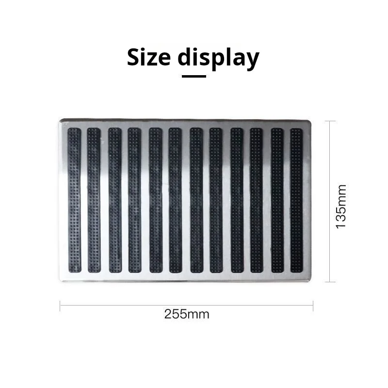 Automotive wear-resistant plate stainless steel thickened main cab metal non-slip foot pedal mat main cab metal repair foot mat