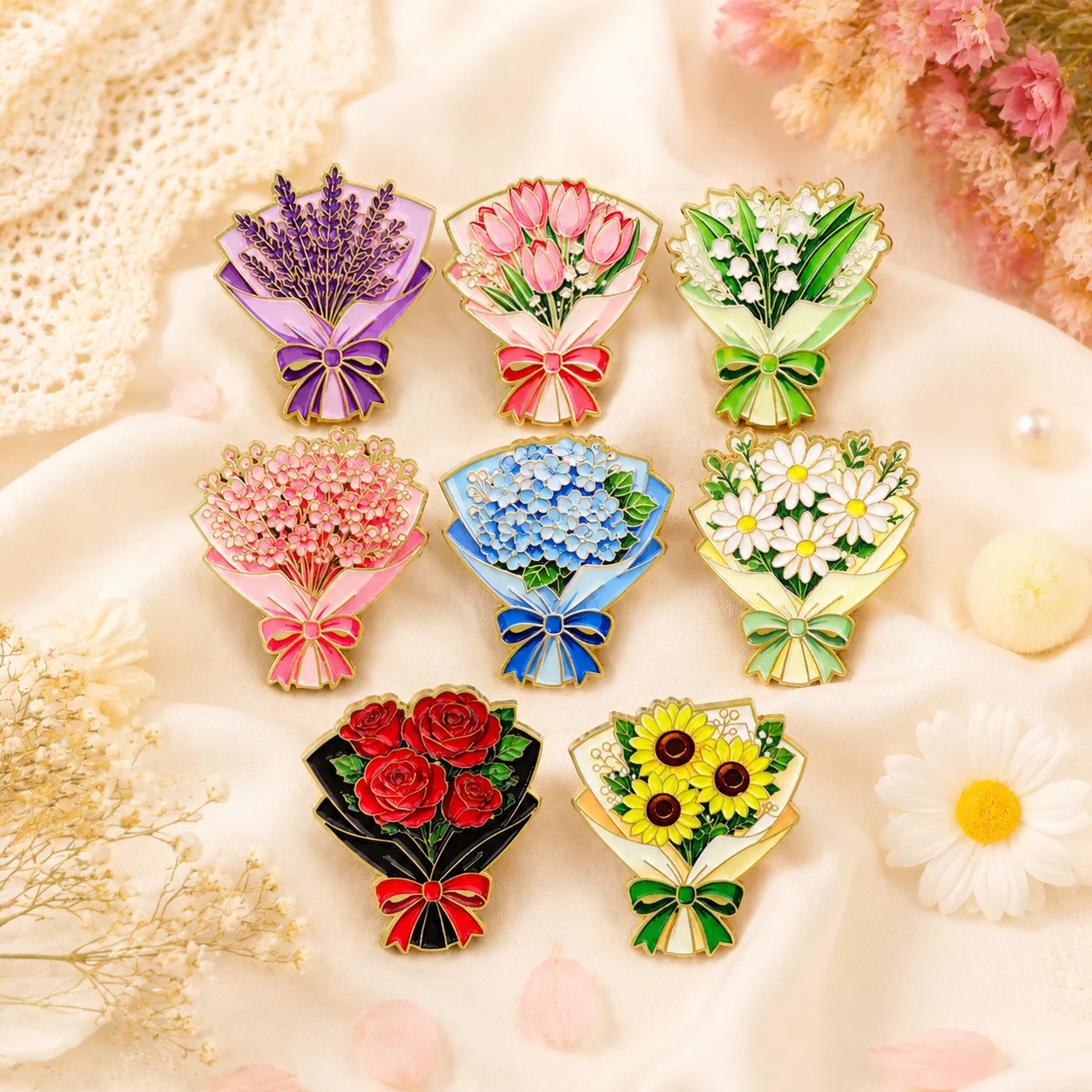 Набор из 10 эмалевых значков-б – обзор и цена Men Accessories Bouquet