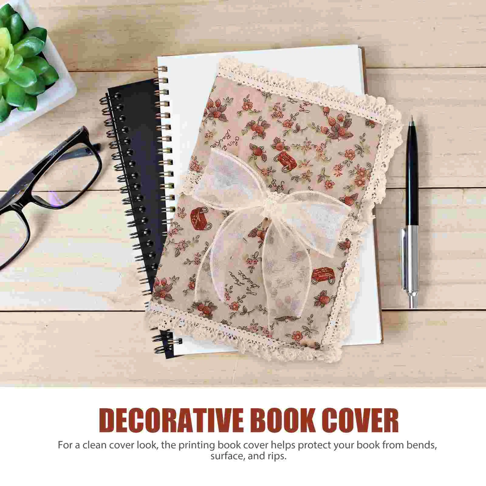 Exquisite Book Cover Hand Ledger Jacket Lace Fabric Retro Classic Diary (a5) Bookshelf Decor Delicate Protective Case Protector