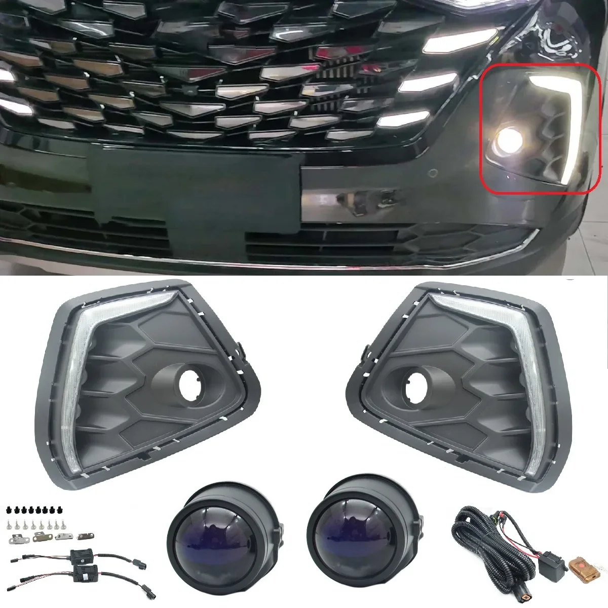 

LED Front Foglight Fog Light Turn Signal Light for Hyundai CSUTO 2021 2022 2023 2024