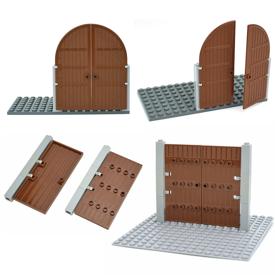 Moc Building Blocks Doors 87601 1x5x10 Door Bricks Fence Gate DIY Assembles 2400 Particles Parts Construction Kids Toys Leduo