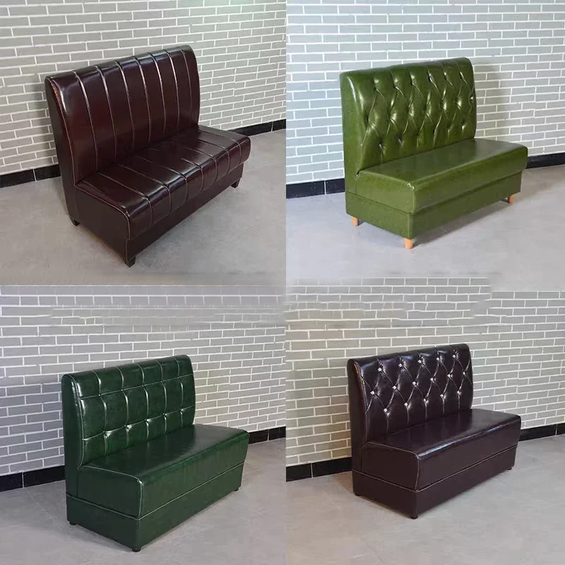 Modern restaurant leather booth seating for hookah shisha lounge cafe sofa seat banquette velour bar night club furniture