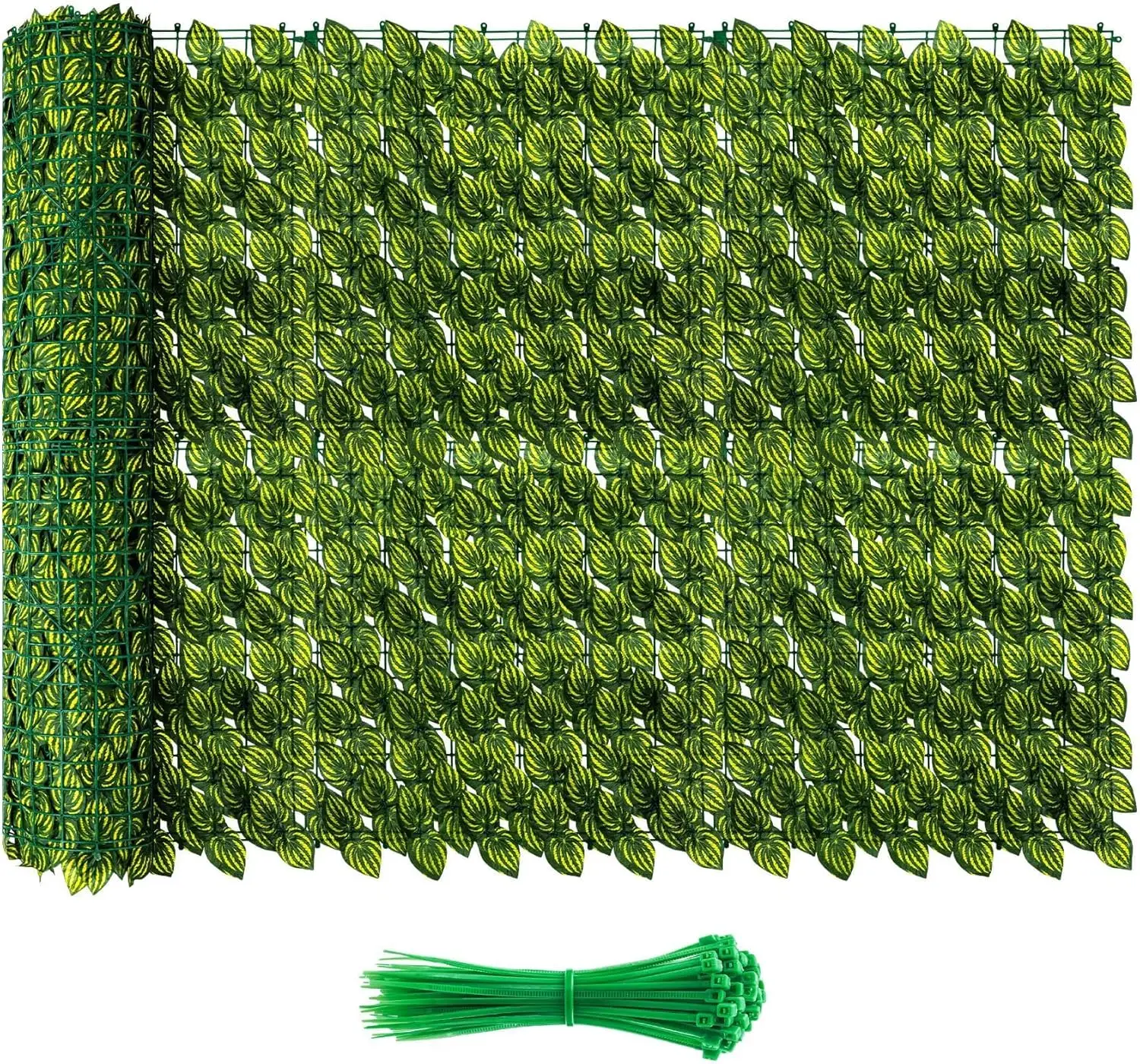 Feuilles de pastèque artificielles 20x118 pouces, clôture de confidentialité, toile de fond de fausse verdure, haie de feuilles de vigne de lierre