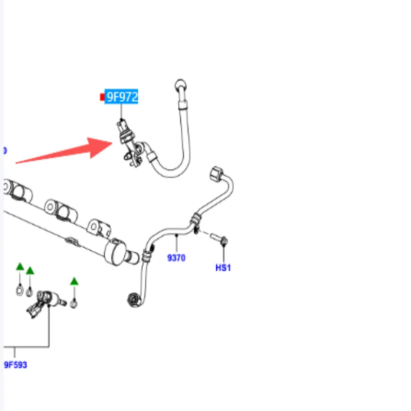 Fuel Injector Pressure Sensor For Ford LR024969 31339155 AG9E9F972AA