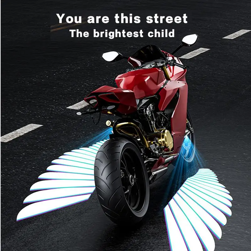 

Logo Projector Lights For Cars 2pcs Motorcycle LED Lamps Angel Wings Decorative Light Accessories Car Door Lights Logo Projector