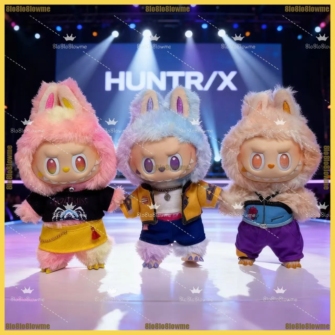 ملابس دمية KPop Labubu مجموعة ملابس كرتونية صغيرة من القطيفة إكسسوارات ملابس هدايا مناسبة لـ V, 1, 2, 3 #2