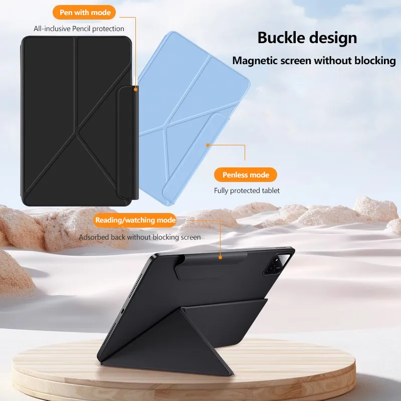 

Smart Case For Xiaomi Pad 7 Pro 11.2 2024 7 6 6Pro 5 5Pro 11inch Magnetic PU Leather Y-Folding Stand Cover