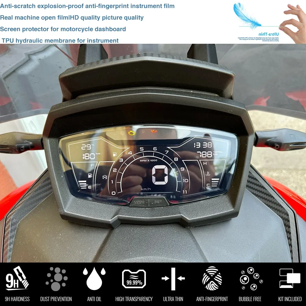 لأبريليا SR GT 200 125 RS125 Tuono 125 SXR 50 125 160 دراجة نارية لوحة القيادة واقي للشاشة طبقة حماية من الخدش UV بولي يوريثان