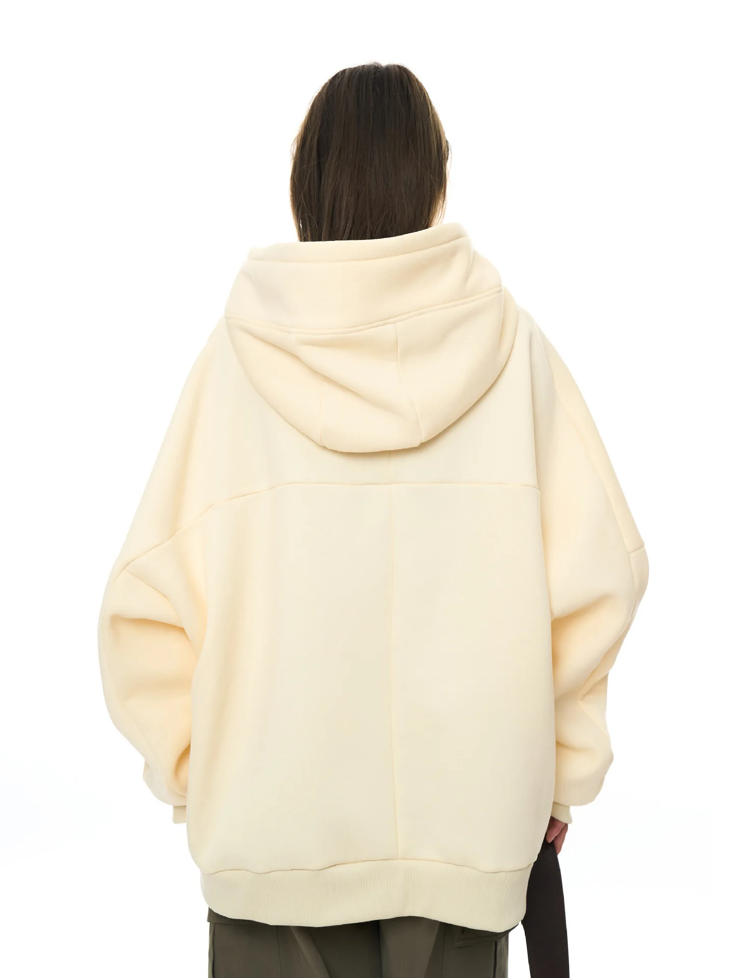 woman warm soft sweatshirt with hoodie