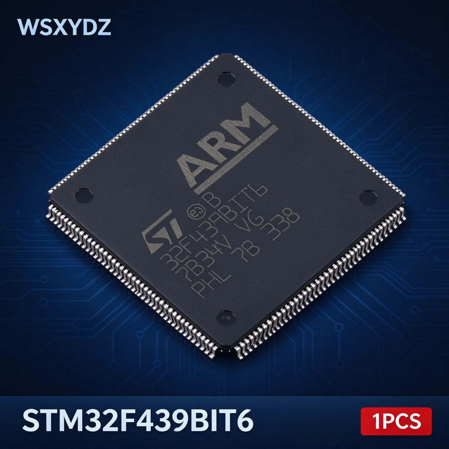 1PCS STM32F439BIT6 ST Advanced Cortex-M4 MCU 180MHz 2MB Flash LQFP208 Chrom-ART TFT FMC Crypto Camera New Original（114）