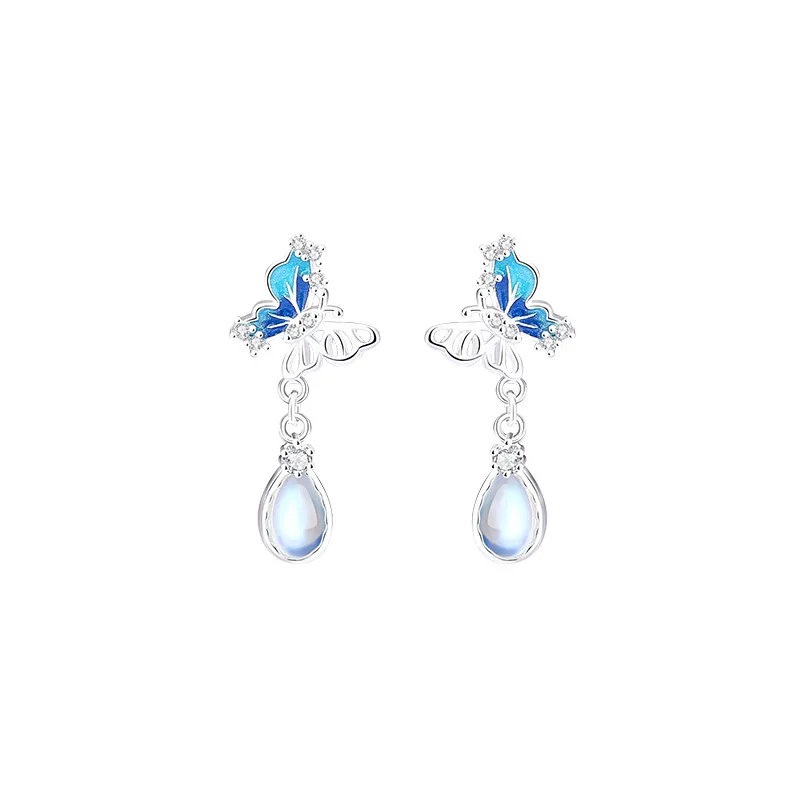 Thaya S925 Sterling Silver Women Earrings Butterfly Design Fashion Elegant Female Earring Dangle Party Jewelry Christmas Gifts