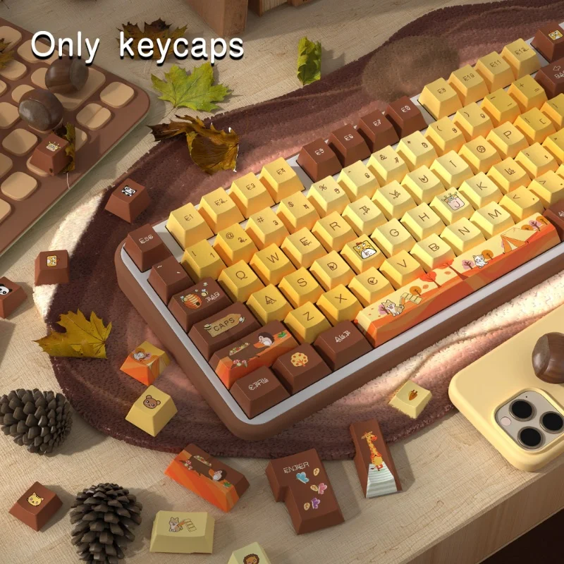 Autumn Original Theme Keycaps 138/158 Pbt Original Factory Height 68 75 84 96 98 Compatible Rk/Vgn Mechanical Keyboard Keycaps