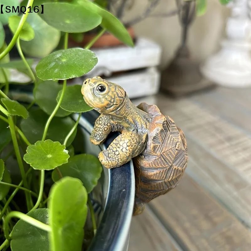 Tortoise Figure Plant Pot Hanger, Resin Hanging Turtle Statue Plant Decora Cute Turtle Statue Figurines Planter Pot Hangers【SMQ】