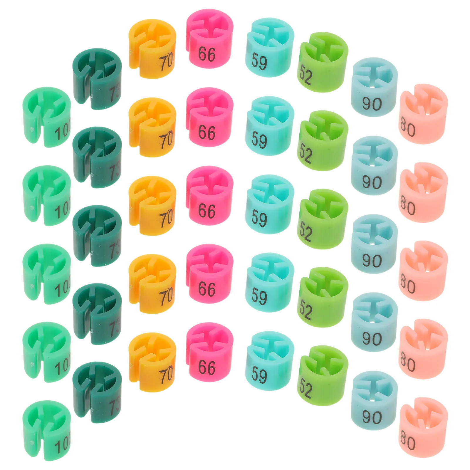 

LALADEFIEE 160PCS Kids Clothing Size Tags Plastic Hanger Markers Colored Label Numbers for Closet Organization