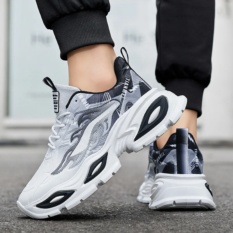 Men's Breathable Mesh Racing Sneakers Flat Low-Top Casual Motorsport Shoes Lightweight Racecore Trainers for Daily Comfort