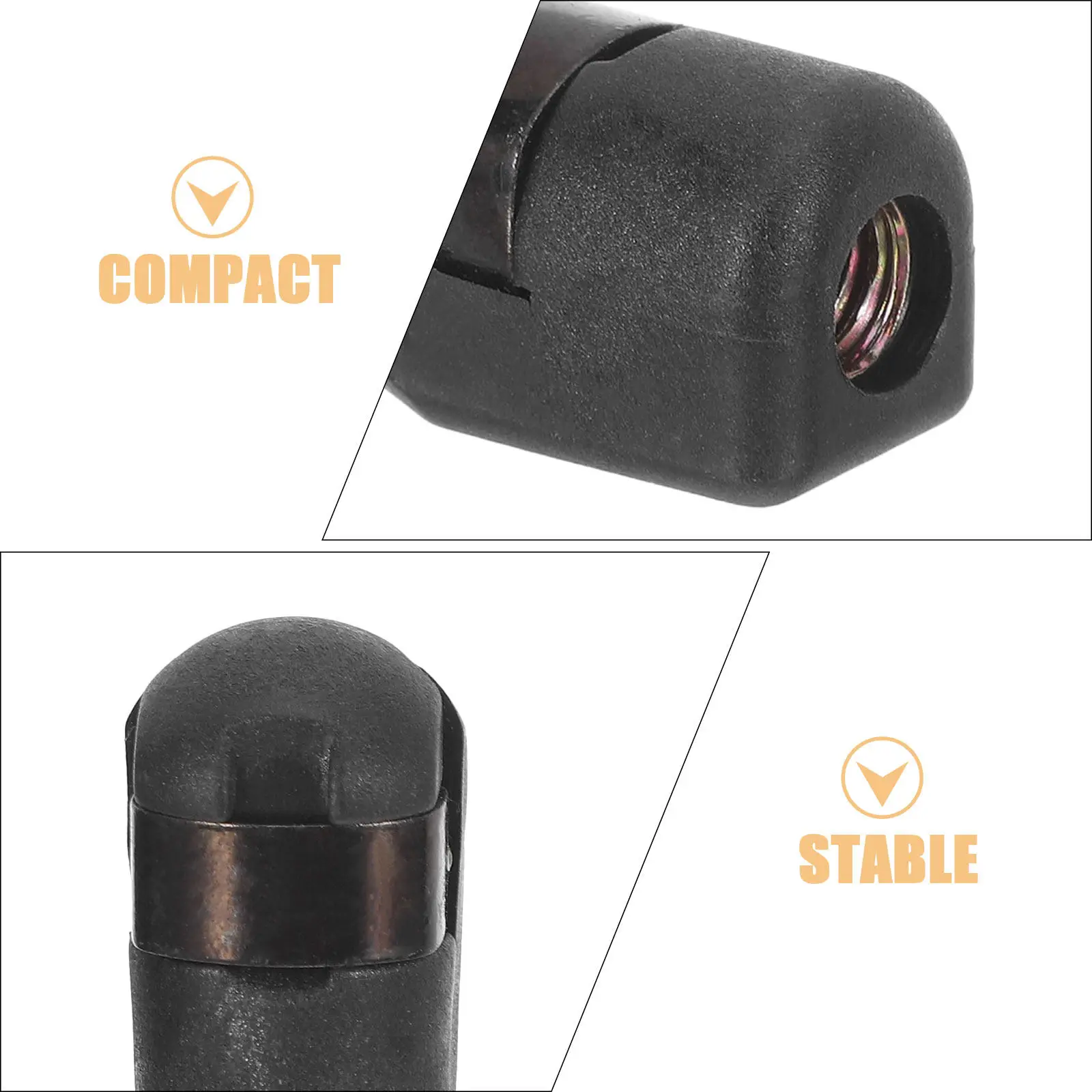 3Pcs Gas Spring End Fittings Black M8 Female Thread Ball Joint Connectors for Automotive Gas Strut Lift Supports Car Hoods view 3