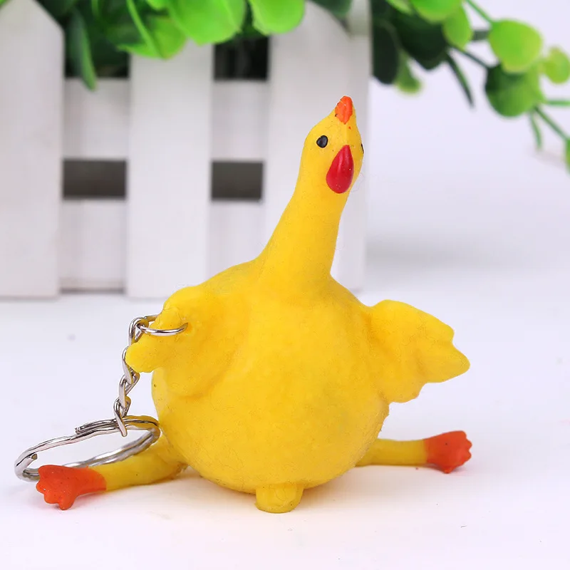 squishy chicken Squeeze Egg Hen Decompression Fun Vent Chicken Keychain Adult Spoof Whole Rick Children\'S Fidget Toys Baby Toys