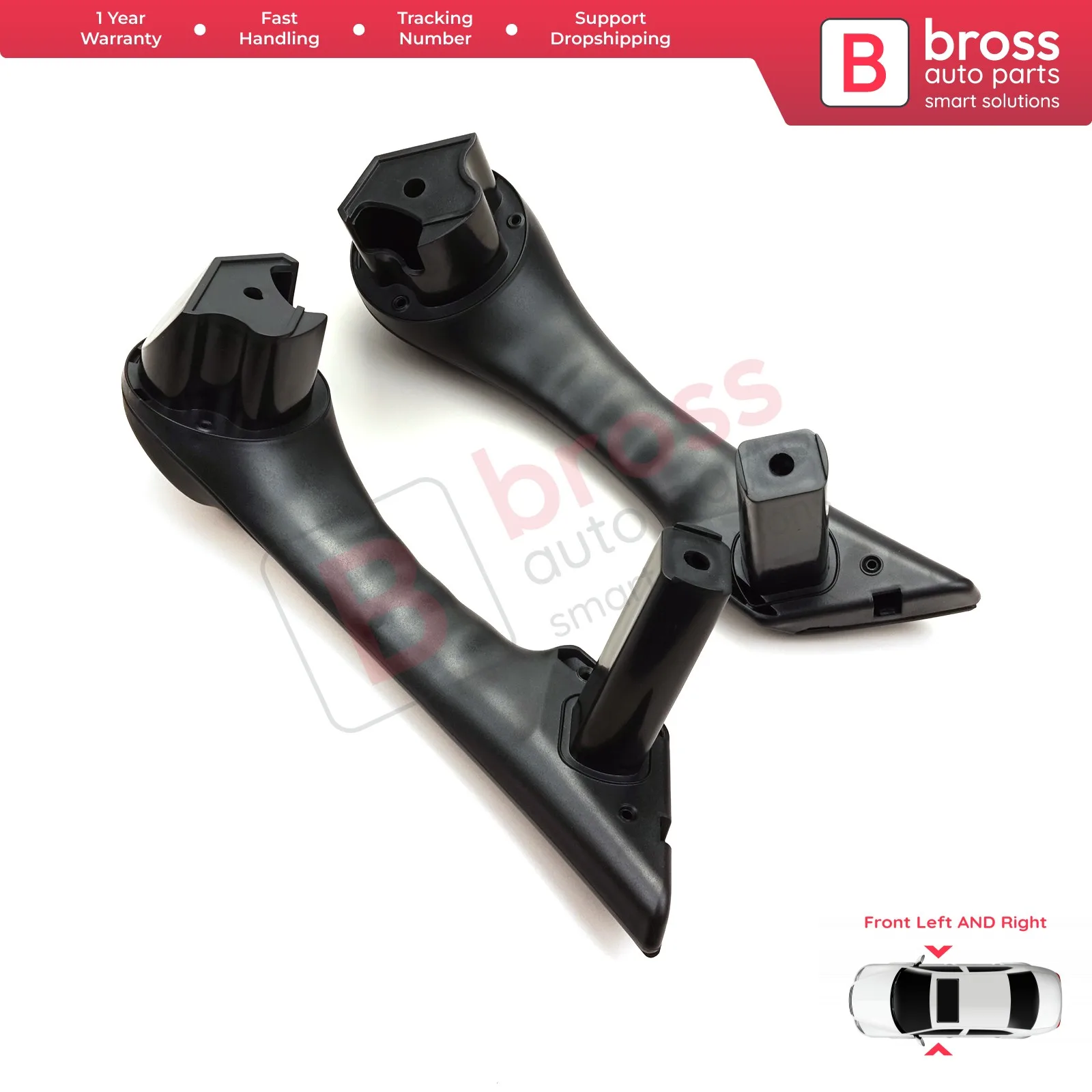 BDP794 Front Inner Door Holding Handle Grip Hold Black Left and Right for Renault Megane MK2 2002-2009 7701475315 7701475316