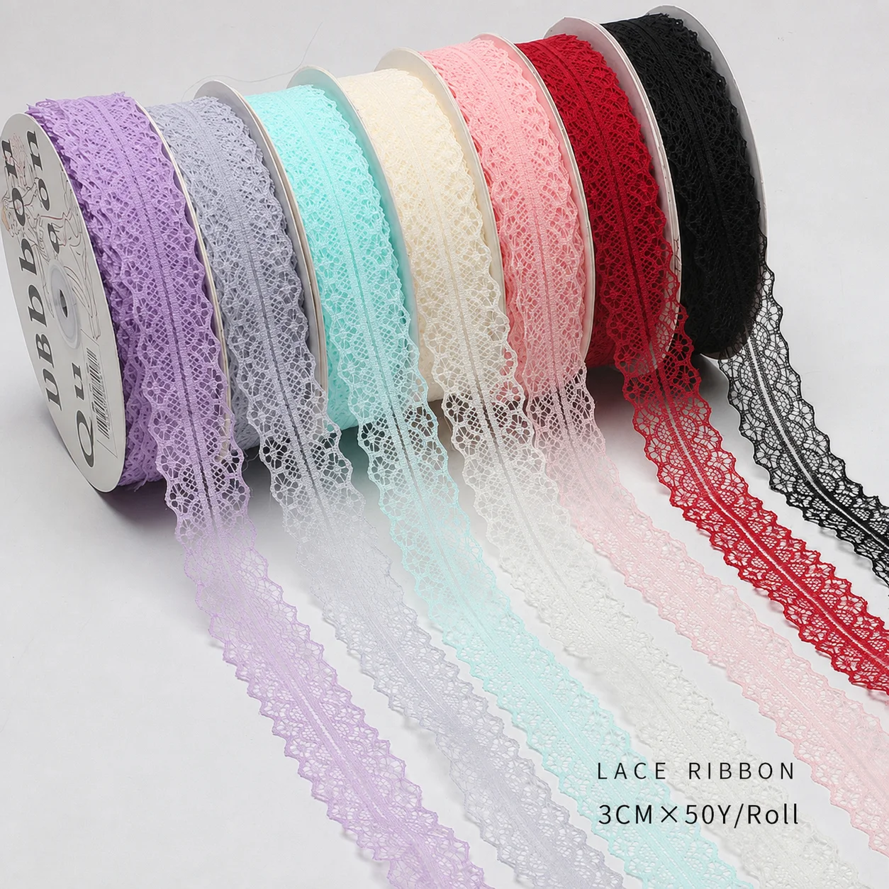 Lace Ribbon Multi-Colored Polyester Lace Ribbon Floral Bouquet Ribbon Soft For Diy Crafts Wedding Decoration Gift Wrapping