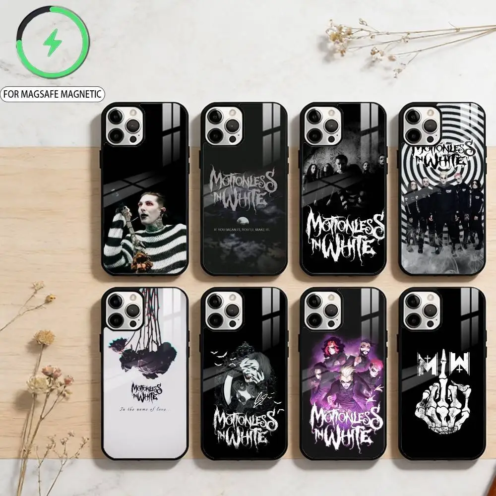 

M-Motionless In W-White Phone Case For iPhone17,16,15,14,13,12,11 Plus,Pro Max Magnetic For Magsafe Wireless Charging