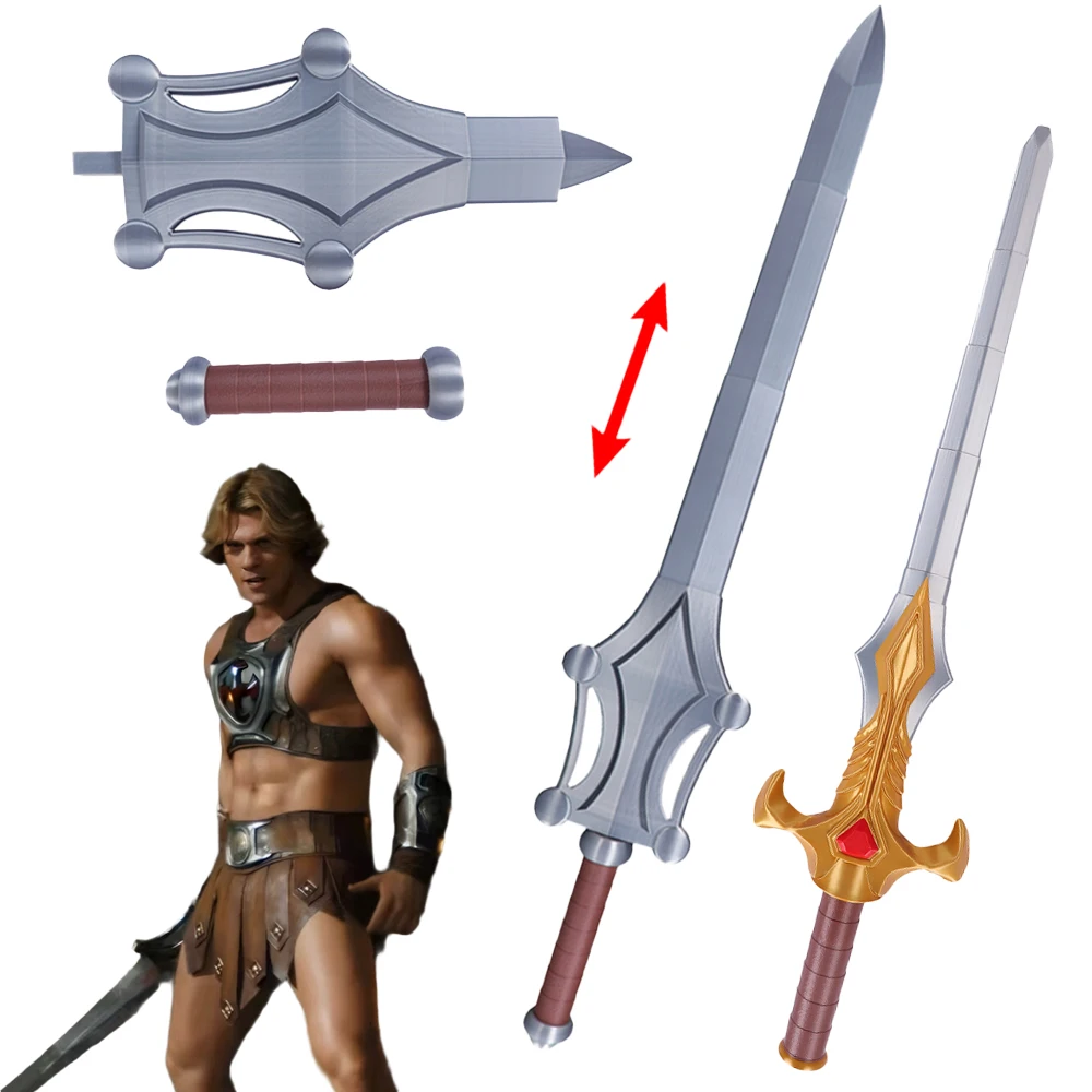 Espadas de poder de fantasía de 94 cm para cosplay de He-Teela Man, adorno del universo cinematográfico para Masters, accesorios de disfraz, utilería de Halloween