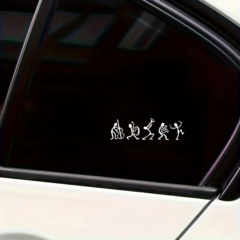 Car Body Music Band Guitar Car Wrap For Bumper Decor Funny Sticker On Car Stickers And Decals Rear Window Vinyl Car Styling
