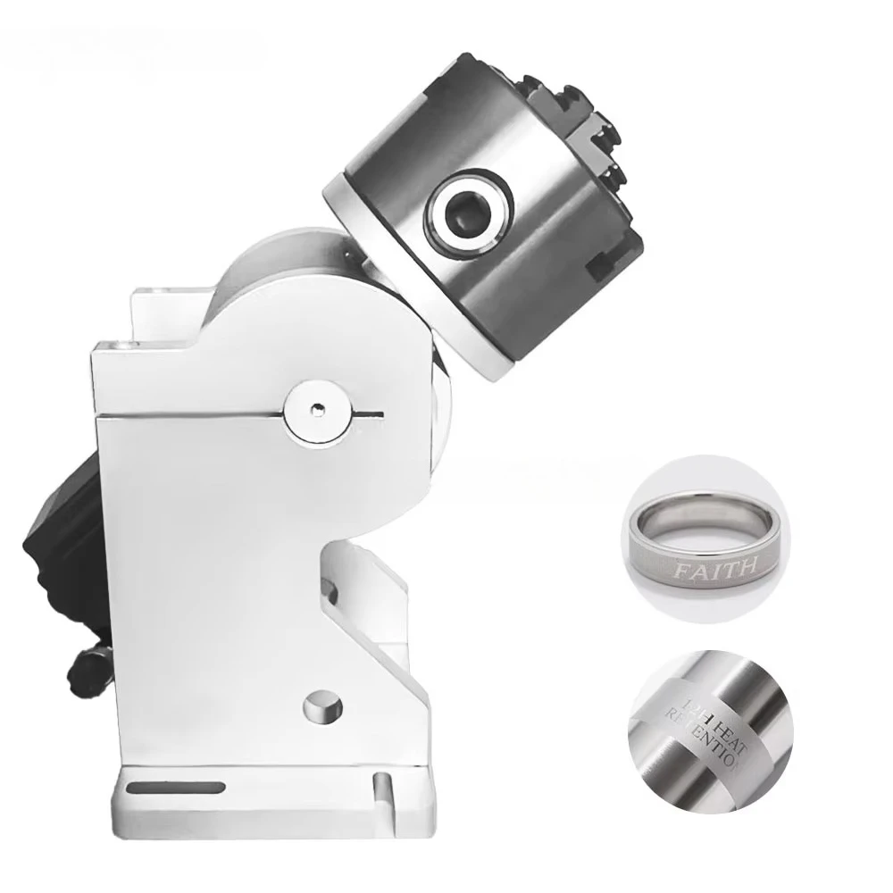 New Fiber Laser Marking Machine Rotary Axis for Ring Jewelry Chuck Accessory Rotating Shaft Tumbler Rotary