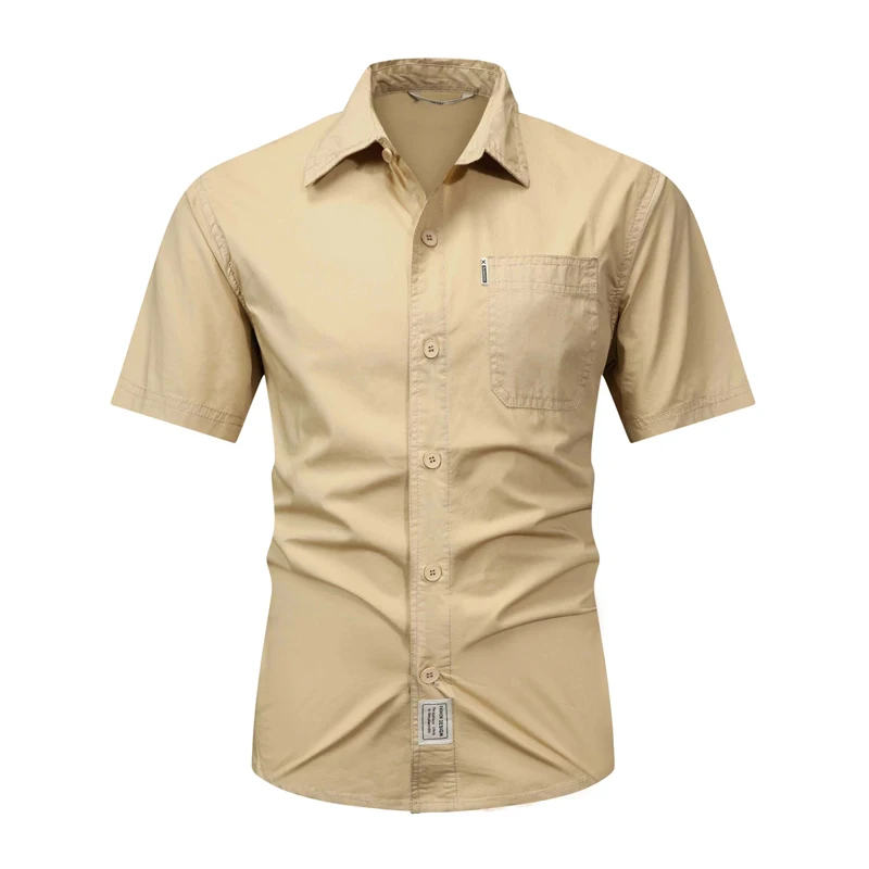 Men Summer Outdoor Cargo Short Sleeve Shirt US SWAT Tactical Lightweight Quick Dry Multi-pocket Casual Camping Safari Work Shirt