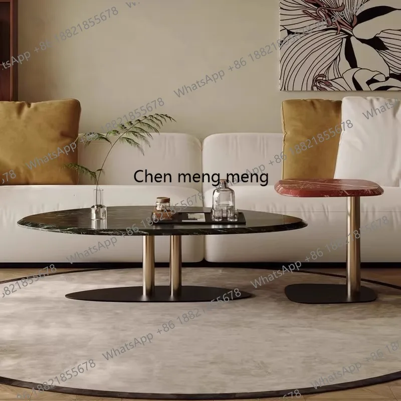 Italian Minimalist Marble Coffee Table Nordic Luxury High-end Designer Living Room Coffee Tables Artistic Home Furniture