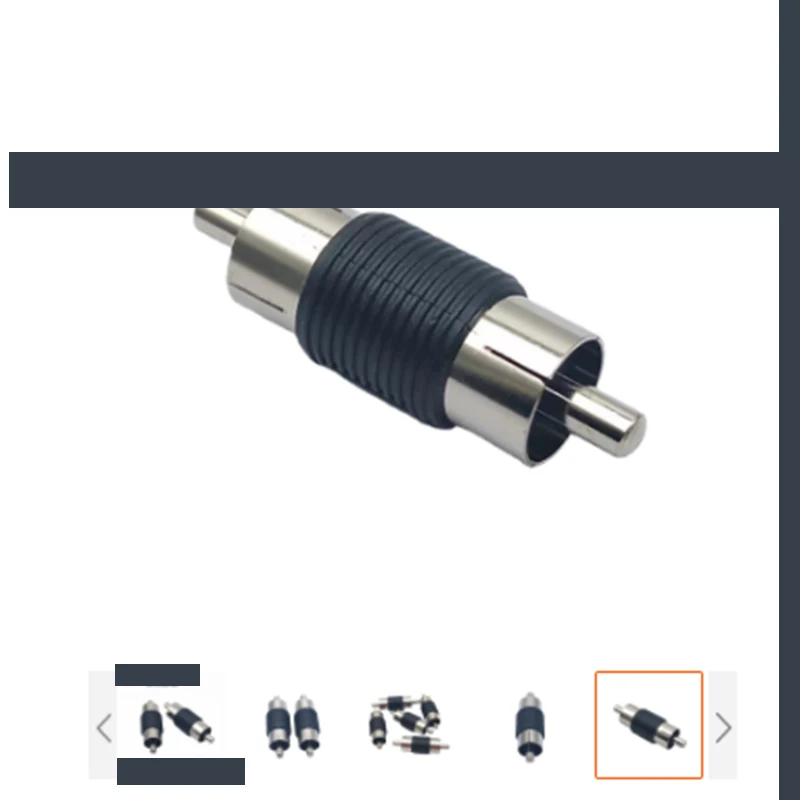 2pcs RCA Male to RCA Male Plug Couplers Adapter AV Audio Video Plug Jack Extension Cable Connectors for Camera CCTV Accessories