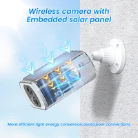 ANRAN 2K Solar Camera 4PCS Home Security Cameras Set 2.4G Wireless WIFI Camera Built-in Battery,Floodlight,Color Night Vision 2